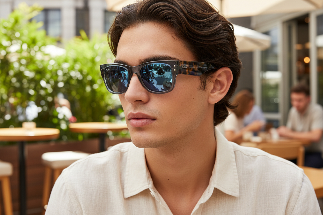 Widok z przodu Ray-Ban MEGA WAYFARER (RB0840S - 6638O4)