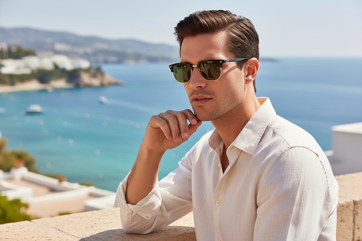 Widok z przodu Ray-Ban NEW CLUBMASTER (RB4416 - 601/31)