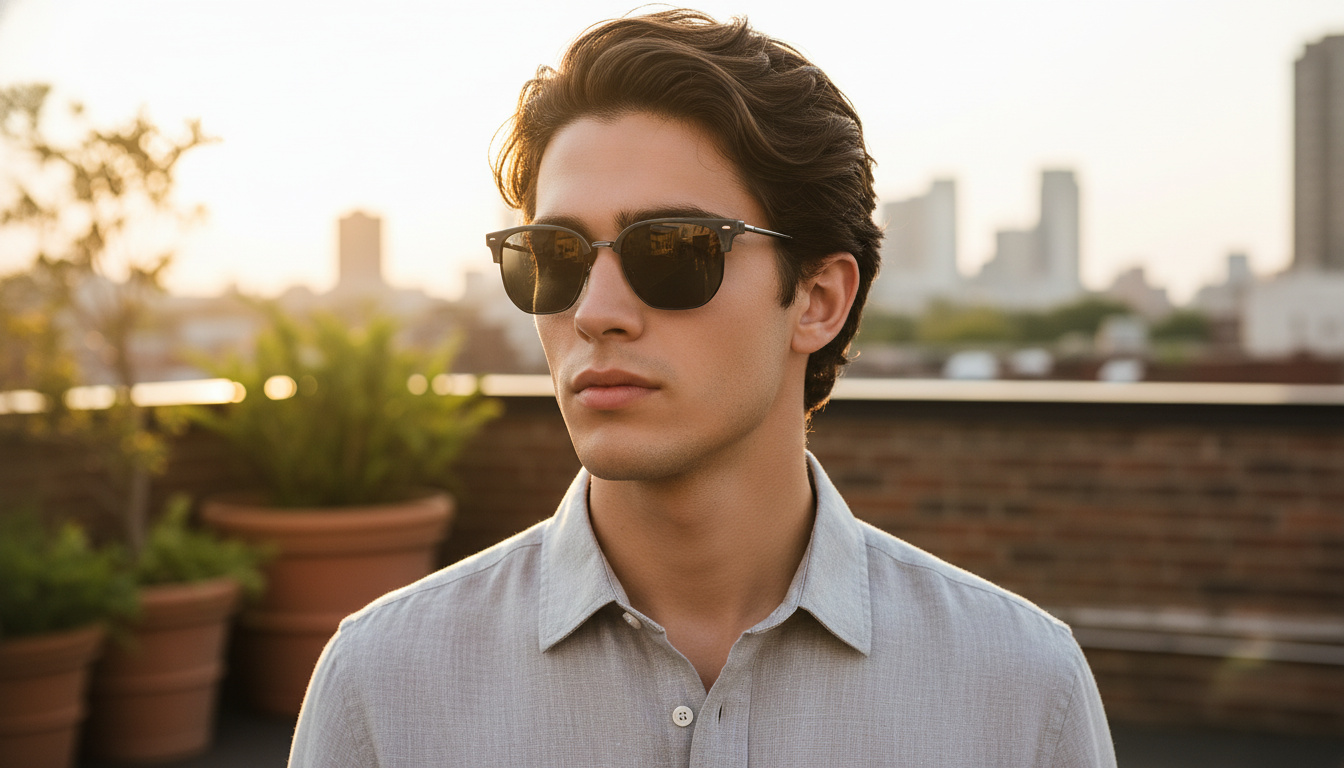 Widok z przodu Ray-Ban NEW CLUBMASTER (RB4416 - 6653B1)