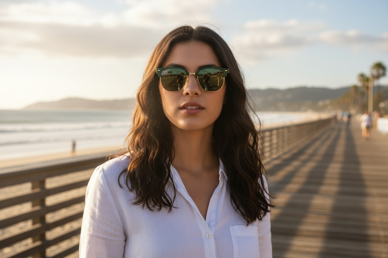 Widok z przodu Ray-Ban NEW CLUBMASTER (RB4416 - 6655G4)
