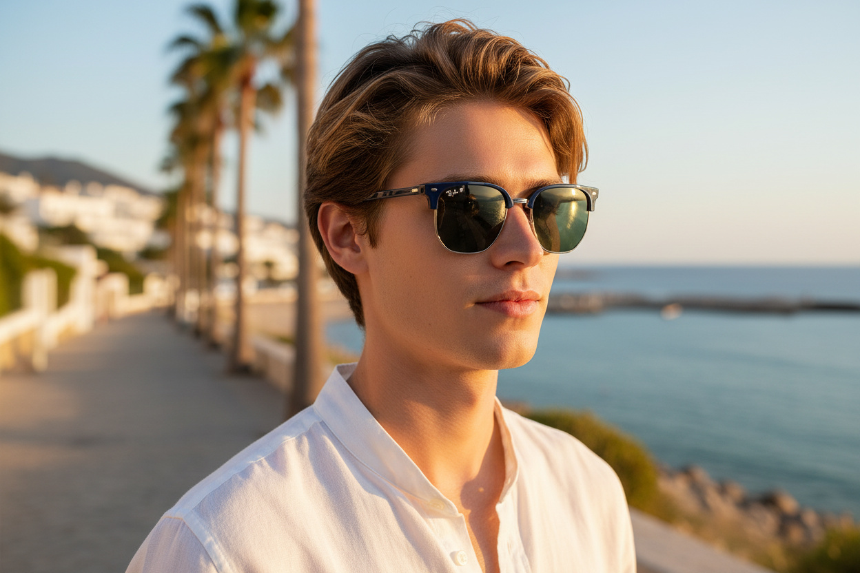 Widok z przodu Ray-Ban NEW CLUBMASTER (RB4416 - 6656G6)