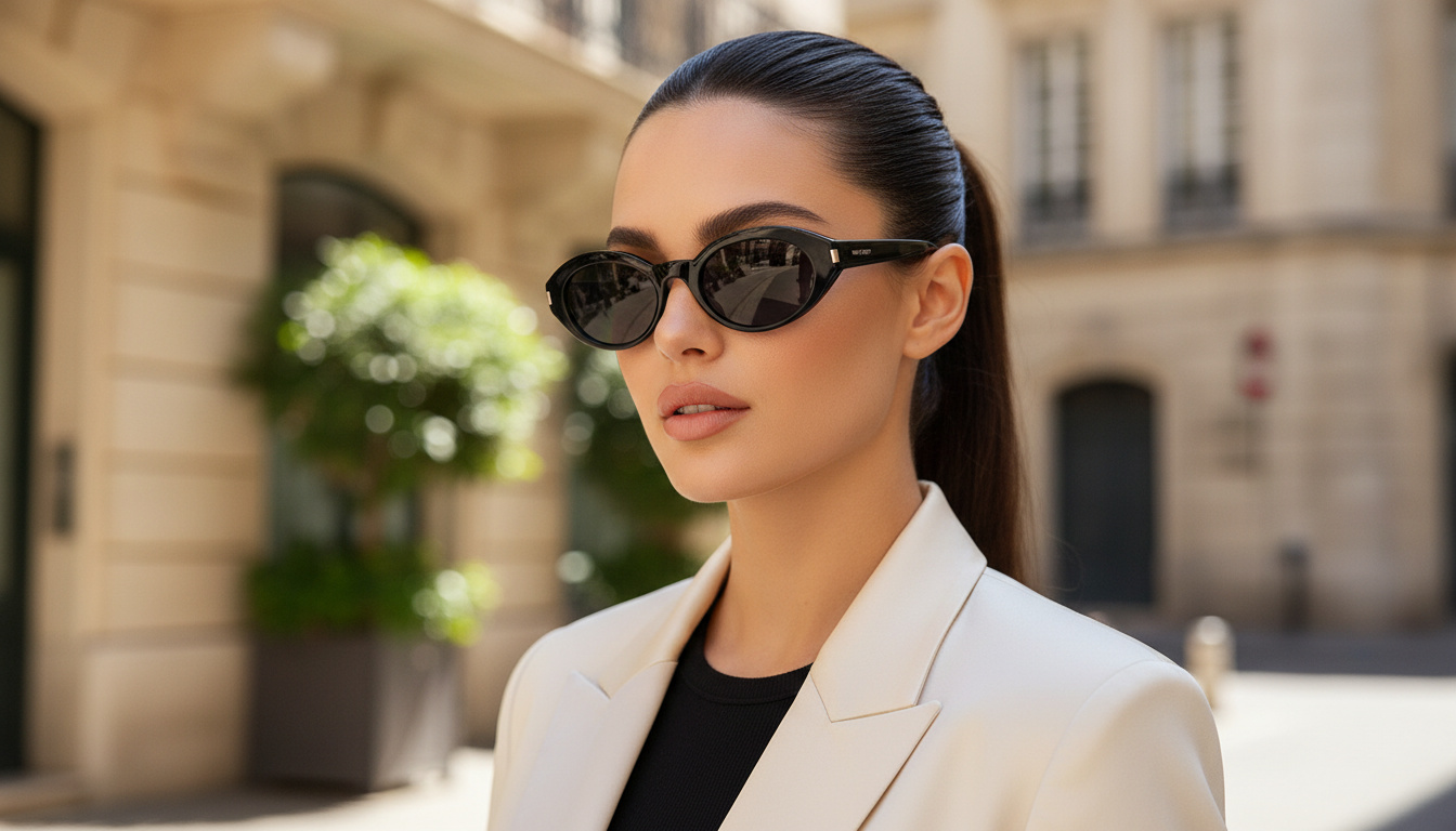 Widok z przodu Saint Laurent SL 567 (001)
