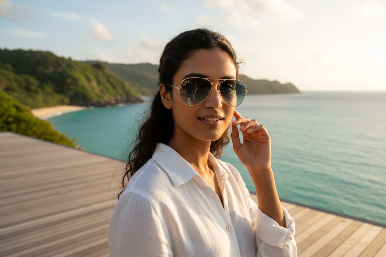 Widok z przodu Ray-Ban AVIATOR LARGE METAL (RB3025 - 001/3M)