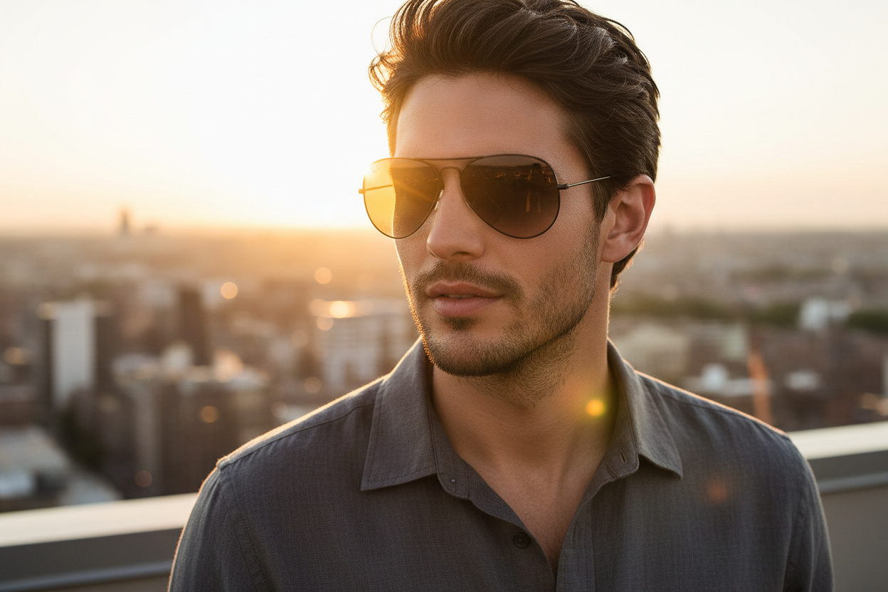 Widok z przodu Ray-Ban AVIATOR LARGE METAL (RB3025 - 002/51)