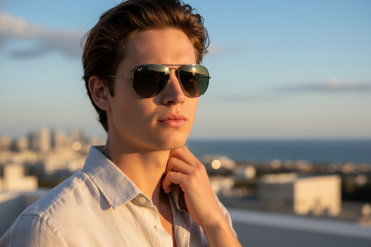 Widok z przodu Ray-Ban AVIATOR LARGE METAL (RB3025 - 004/71)