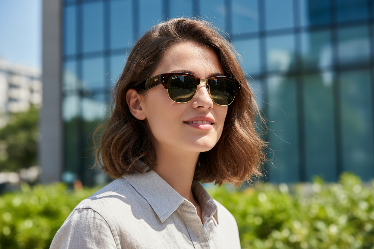 Widok z przodu Ray-Ban MEGA CLUBMASTER (RB0316S - 990/31)