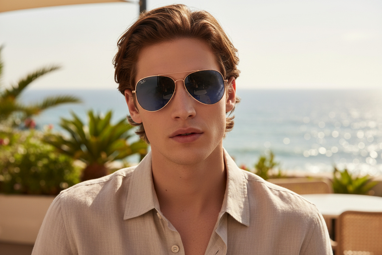 Widok z przodu Ray-Ban AVIATOR REVERSE (RBR0101S - 92023A)