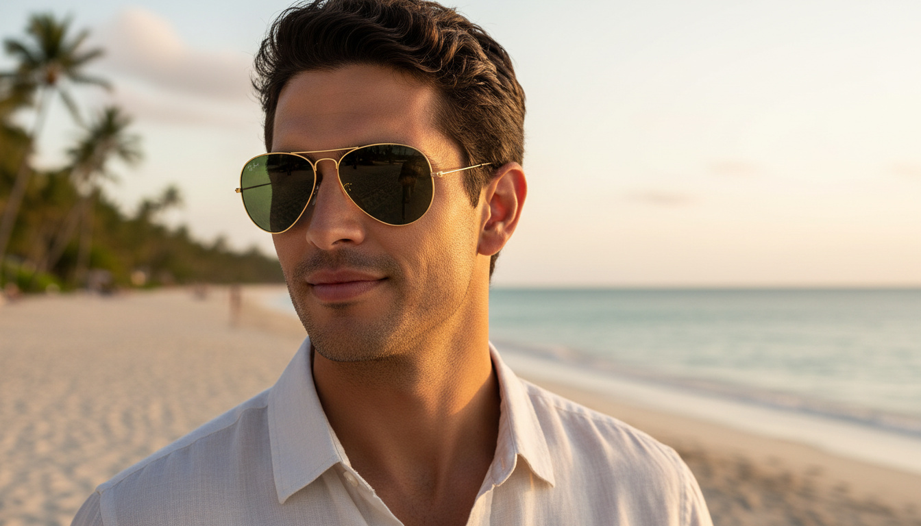 Widok z przodu Ray-Ban AVIATOR LARGE METAL (RB3025 - L0205)
