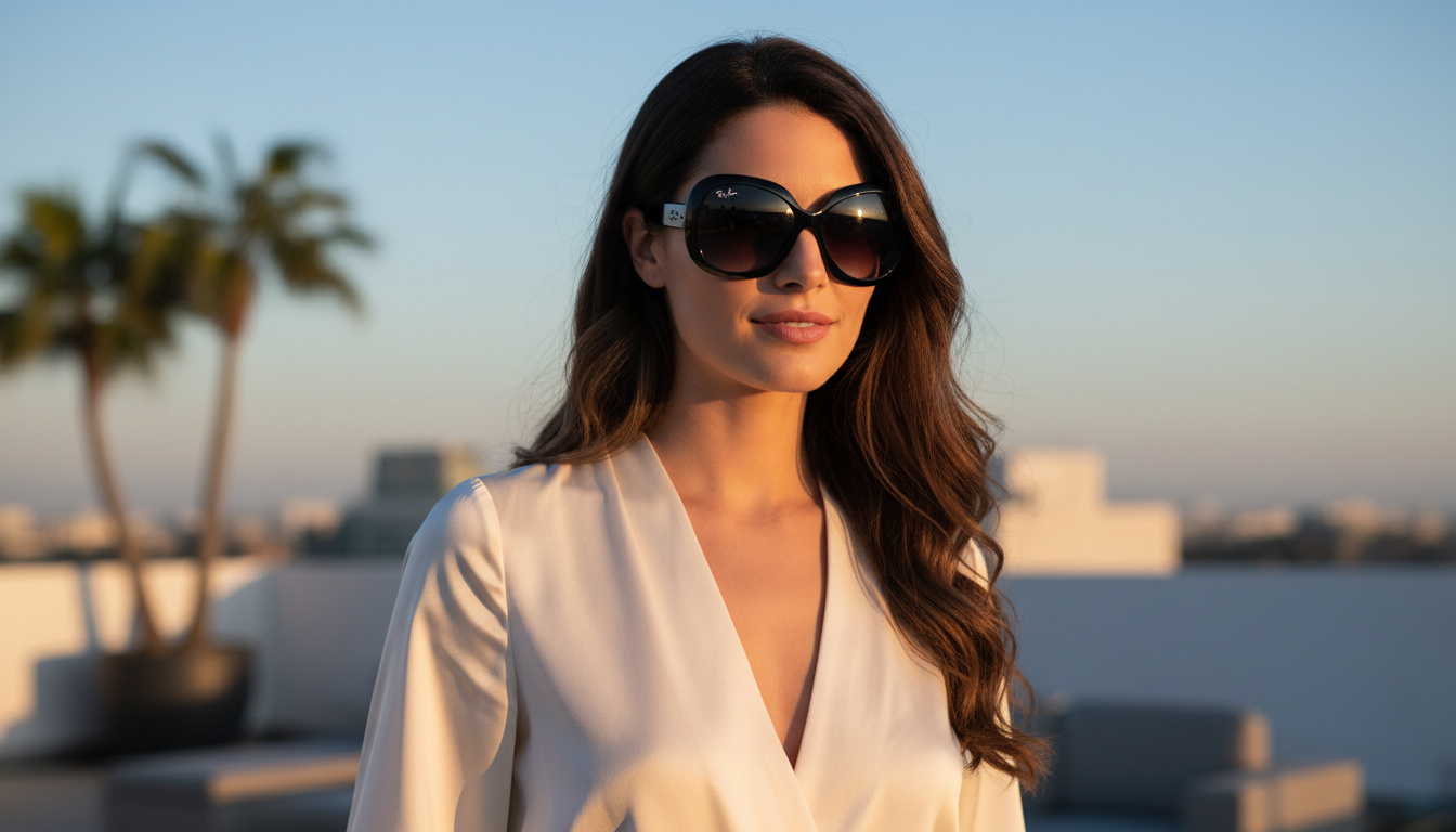 Widok z przodu Ray-Ban JACKIE OHH II (RB4098 - 601/8G)