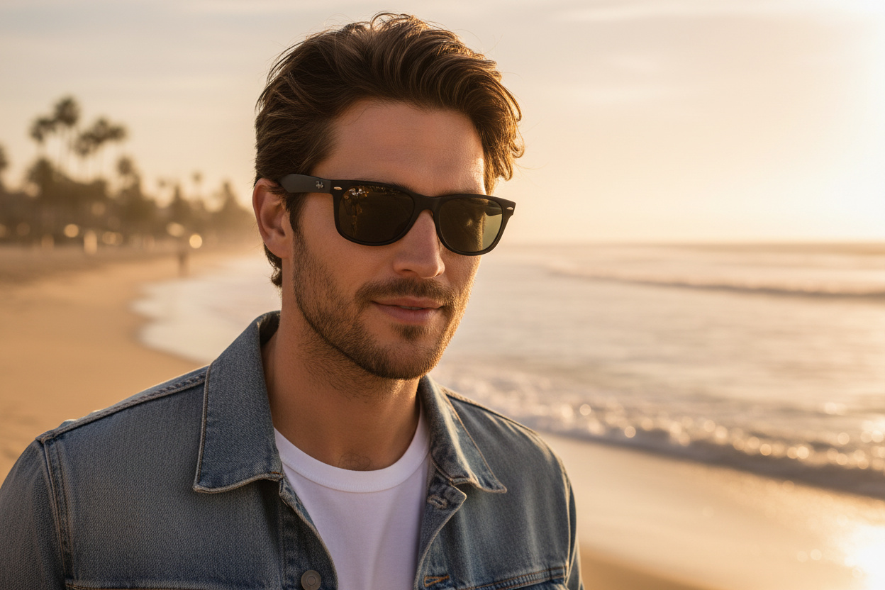 Widok z przodu Ray-Ban NEW WAYFARER (RB2132 - 622/R5)