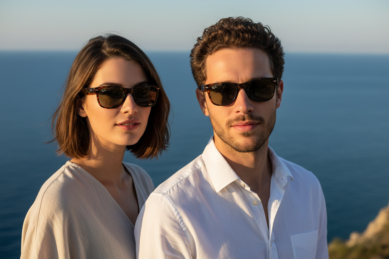Widok z przodu Ray-Ban NEW WAYFARER (RB2132 - 865/B1)
