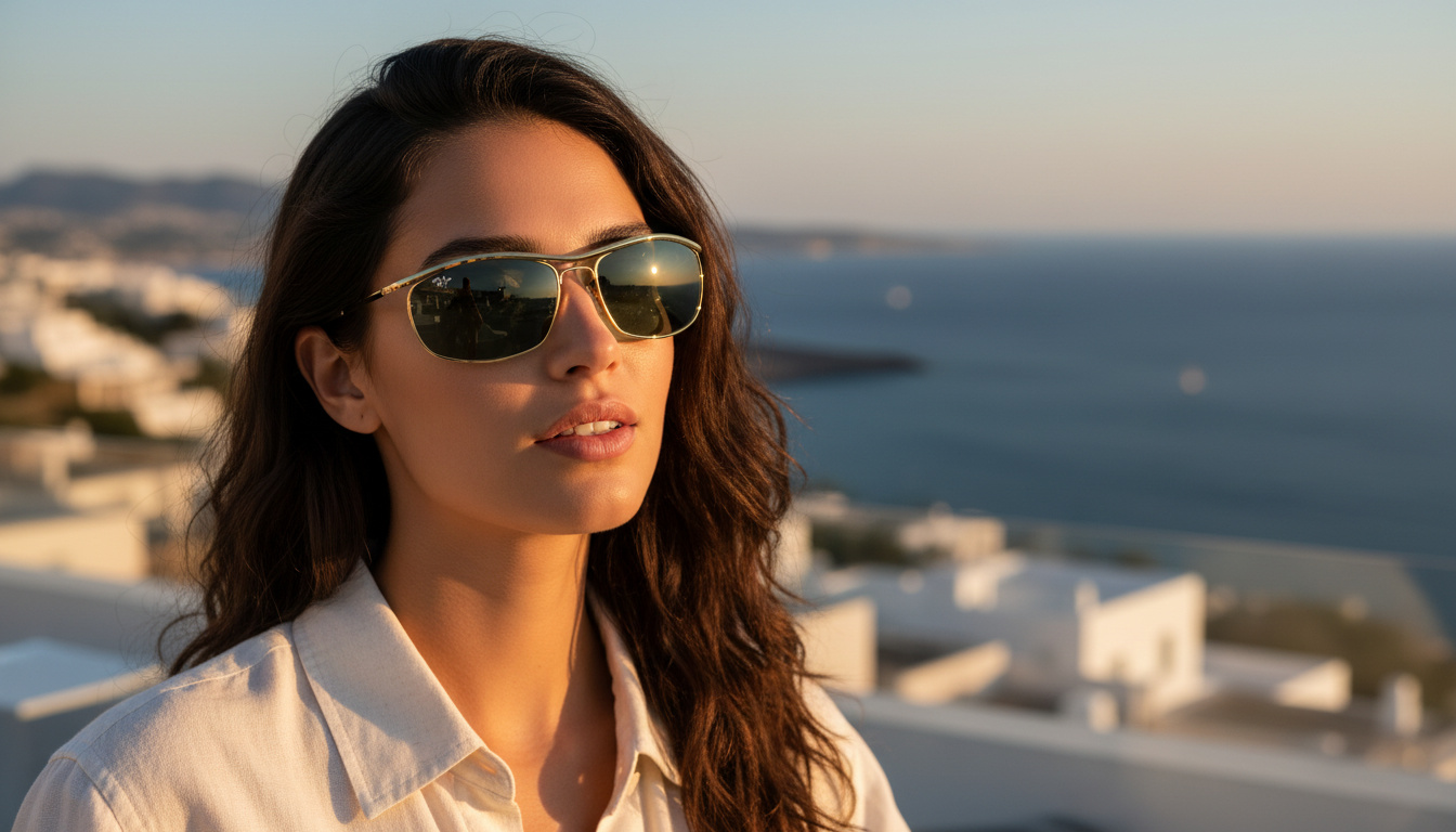 Widok z przodu Ray-Ban OLYMPIAN I DELUXE (RB3119M - 001/56)