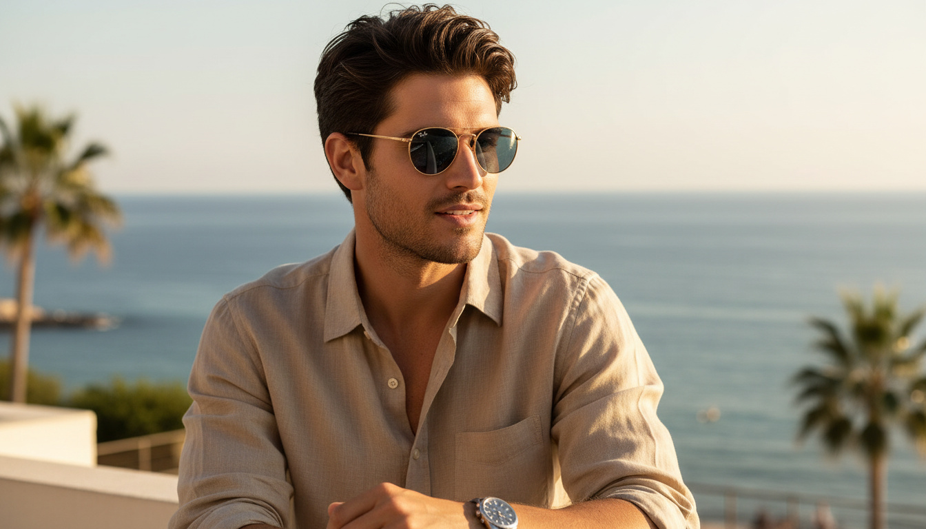 Widok z przodu Ray-Ban ROUND METAL (RB3447 - 92023F)
