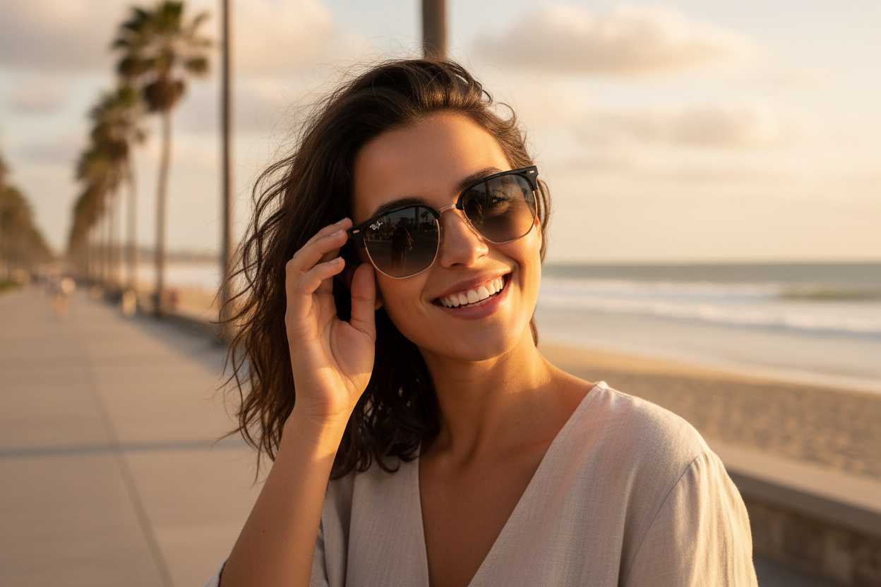 Widok z przodu Ray-Ban NEW CLUBMASTER (RB4416 - 672071)