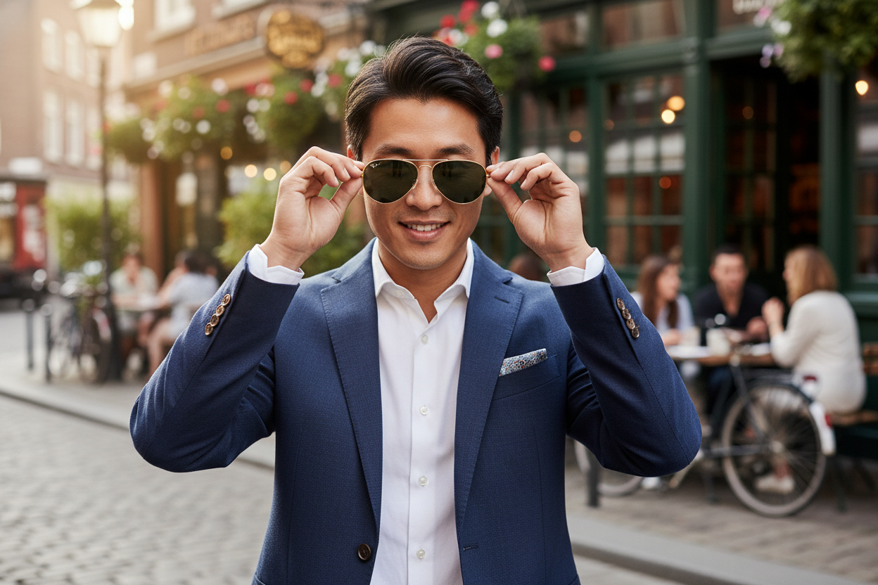 Widok z przodu Ray-Ban OLD AVIATOR (RB3825 - 001/31)