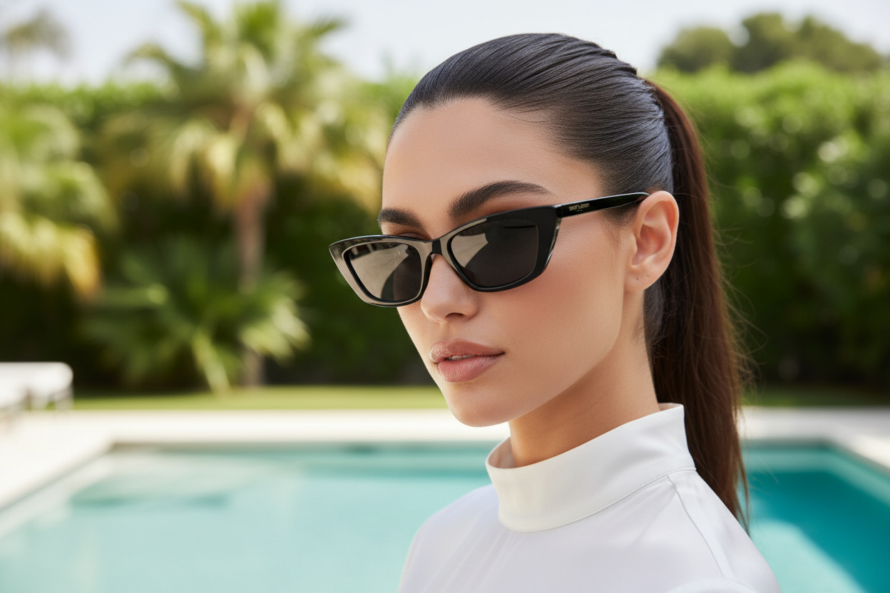 Widok z przodu Saint Laurent SL 277 (009)