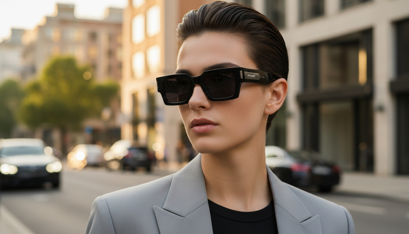 Widok z przodu Saint Laurent SL 572 (001)