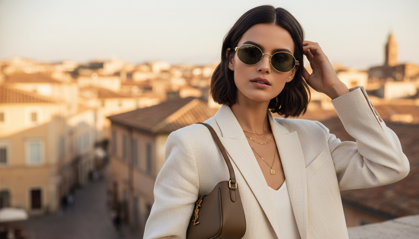 Widok z przodu Saint Laurent SL 692 (003)