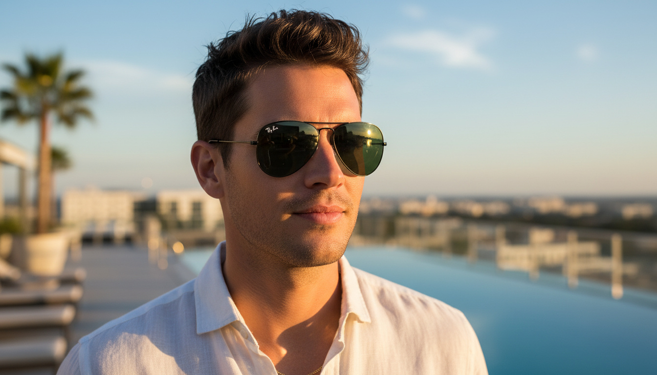 Widok z przodu Ray-Ban AVIATOR LARGE METAL (RB3025 - L2823)