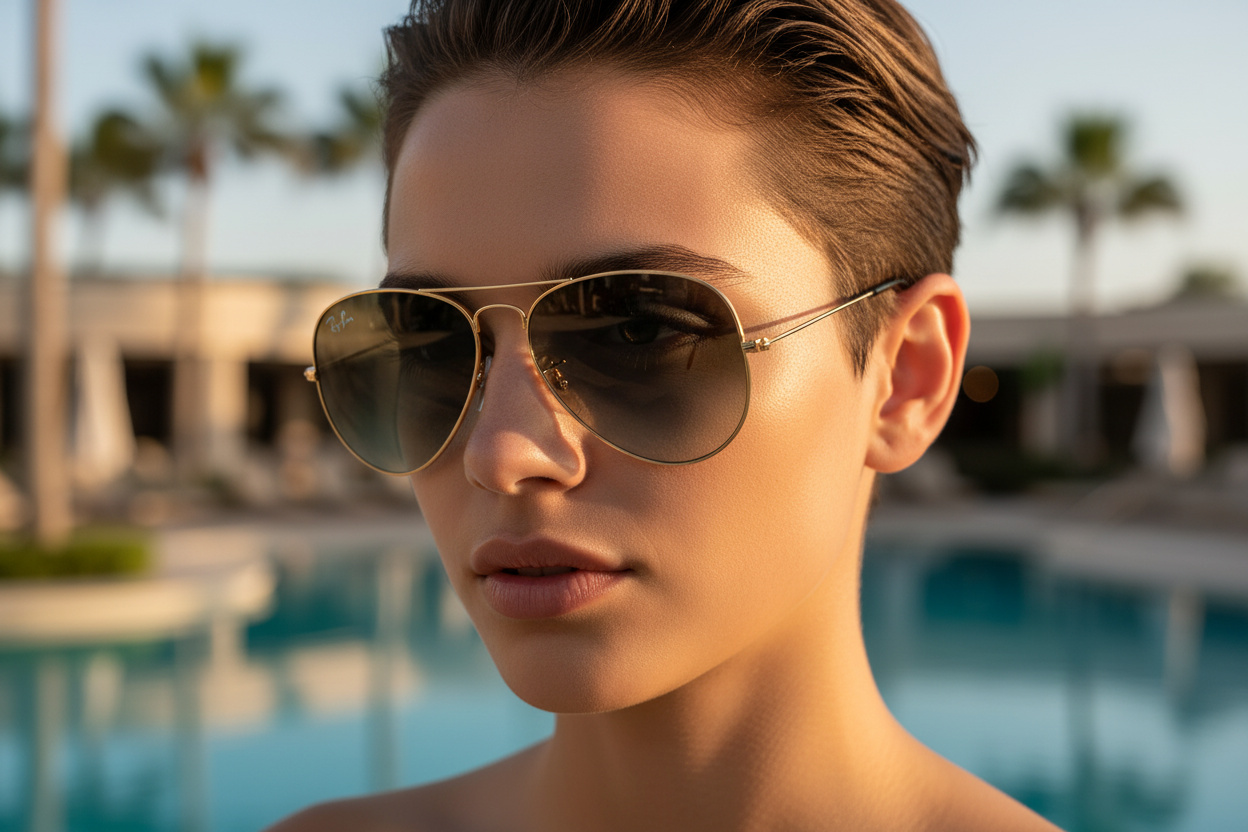 Widok z przodu Ray-Ban AVIATOR LARGE METAL (RB3025 - 9271GK)