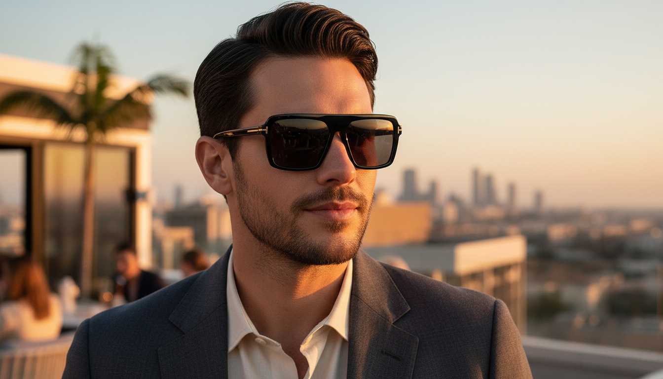 Widok z przodu Tom Ford VINCENT (FT1176 - 01A)