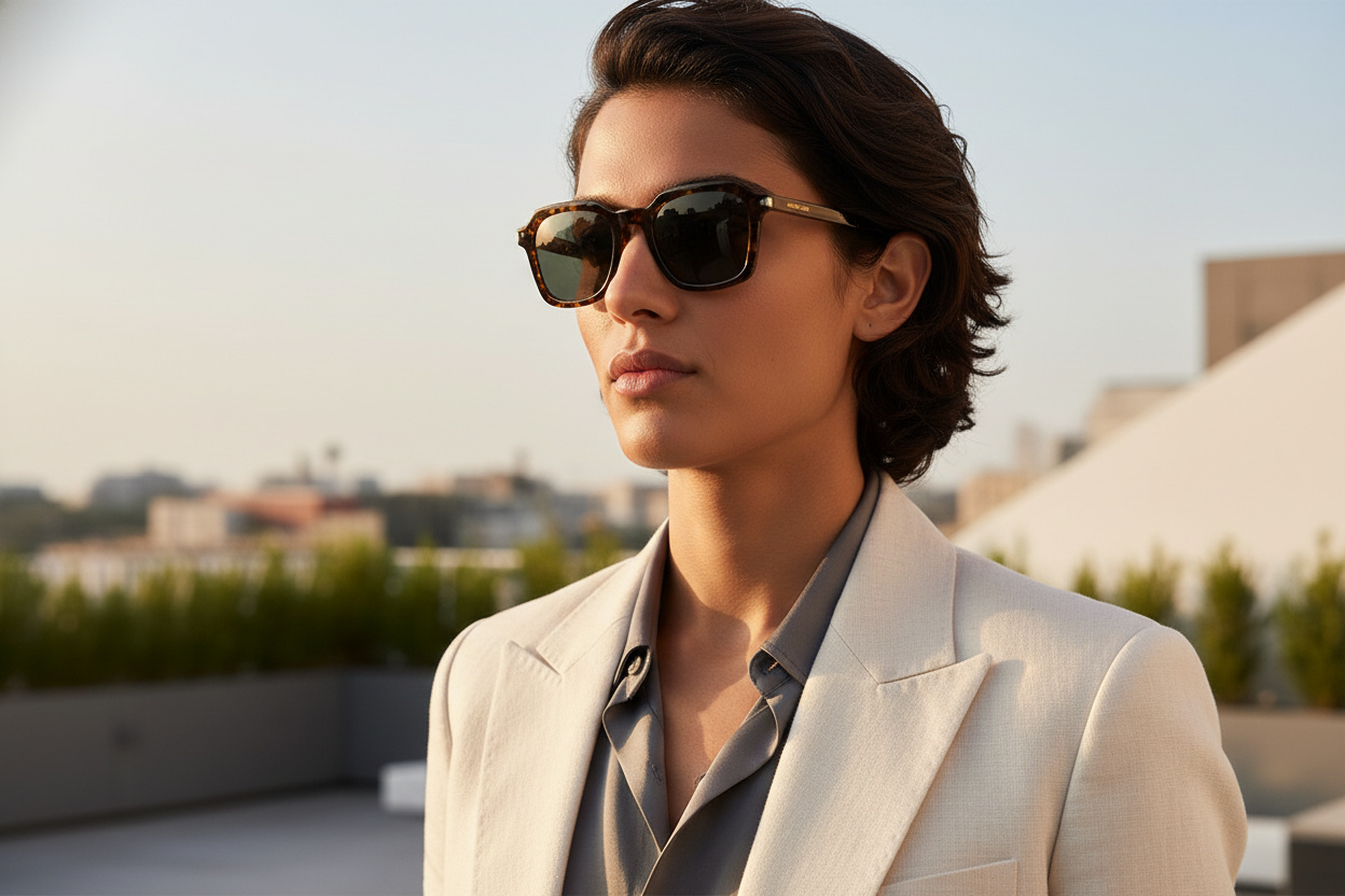 Widok z przodu Saint Laurent SL 715 SLIM (002)