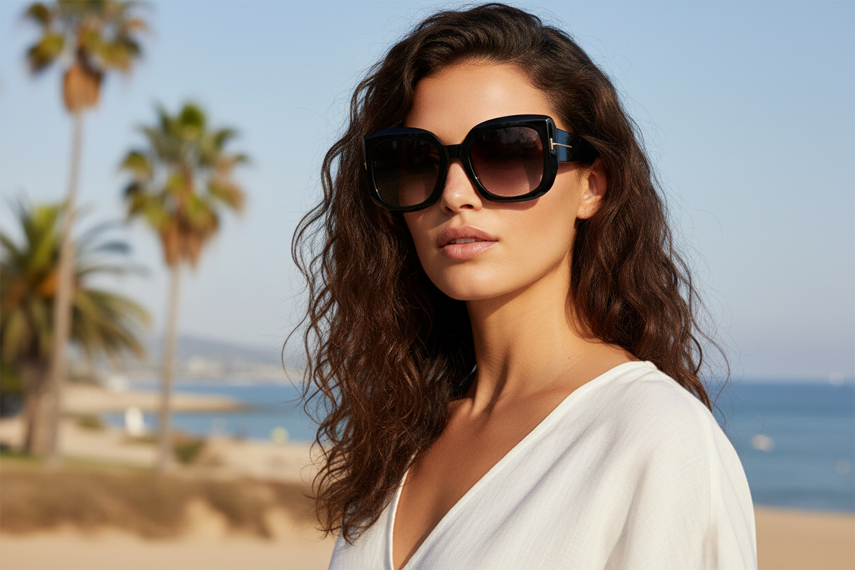 Widok z przodu Tom Ford CARLA-02 (FT1220 - 01B)