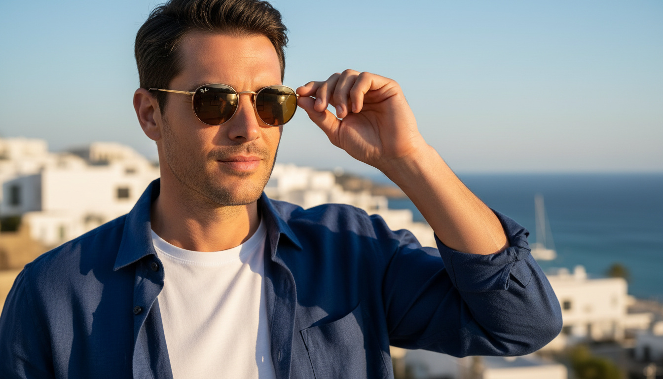 Widok z przodu Ray-Ban ROUND METAL (RB3447 - 927533)