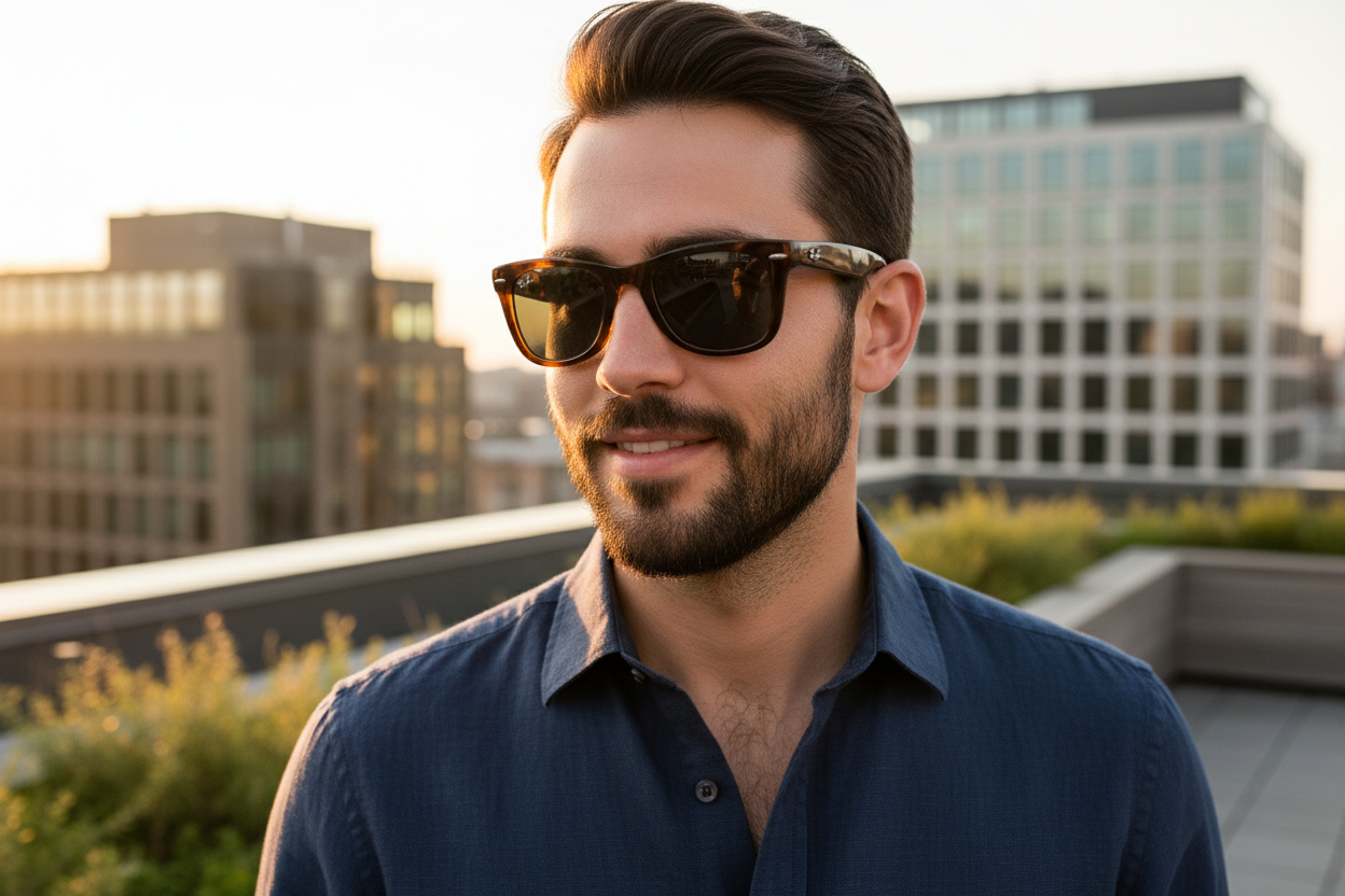 Widok z przodu Ray-Ban FOLDING WAYFARER (RB4105 - 710/R5)