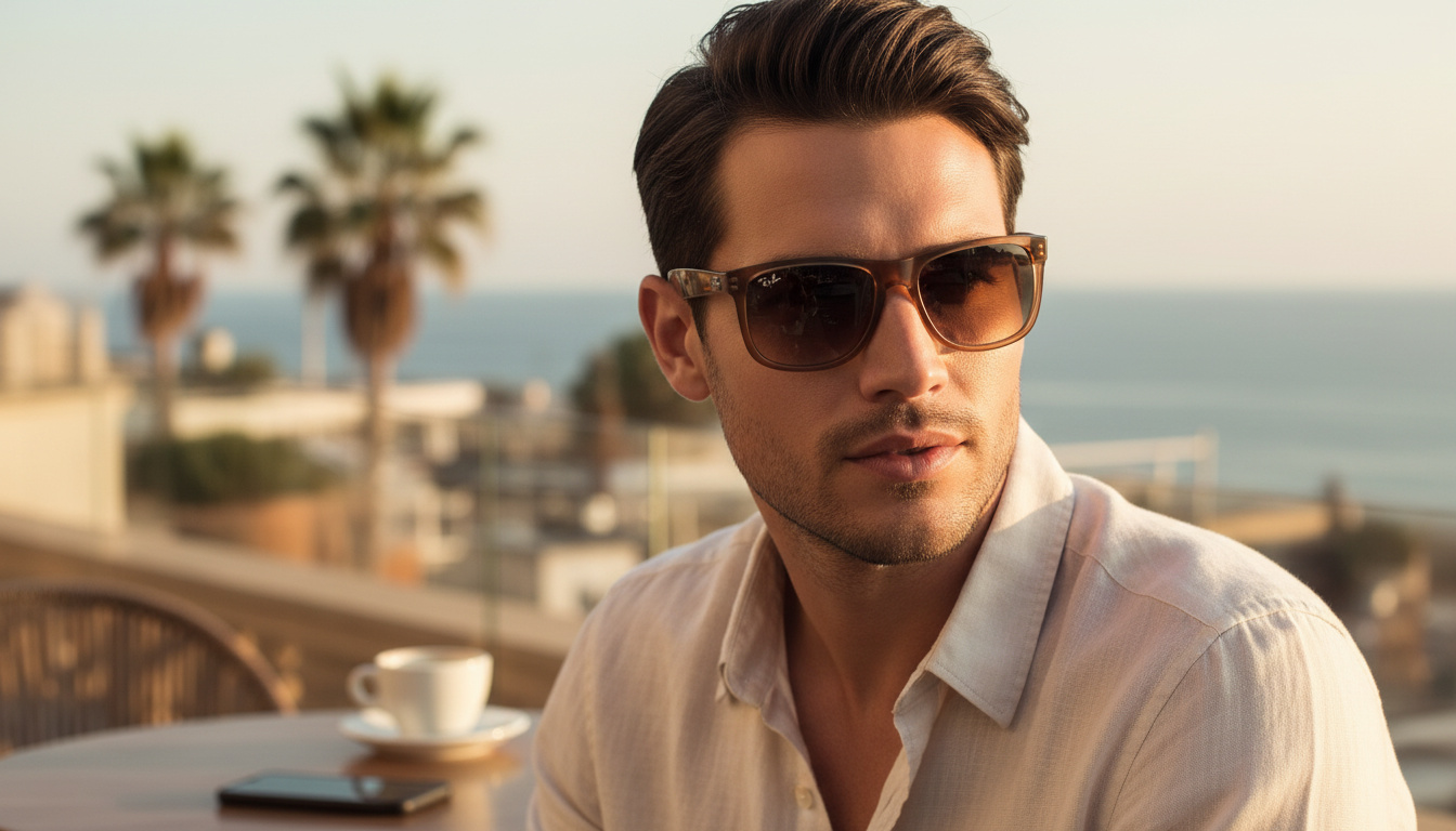 Widok z przodu Ray-Ban JUSTIN (RB4165 - 681413)