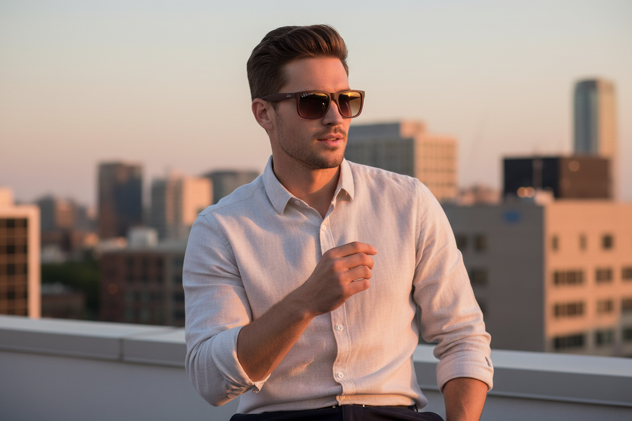 Widok z przodu Ray-Ban JUSTIN (RB4165 - 6815A5)