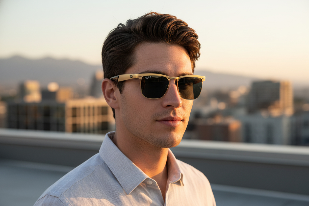 Widok z przodu Ray-Ban WAYFARER DELUXE (RB3875 - 92763R)