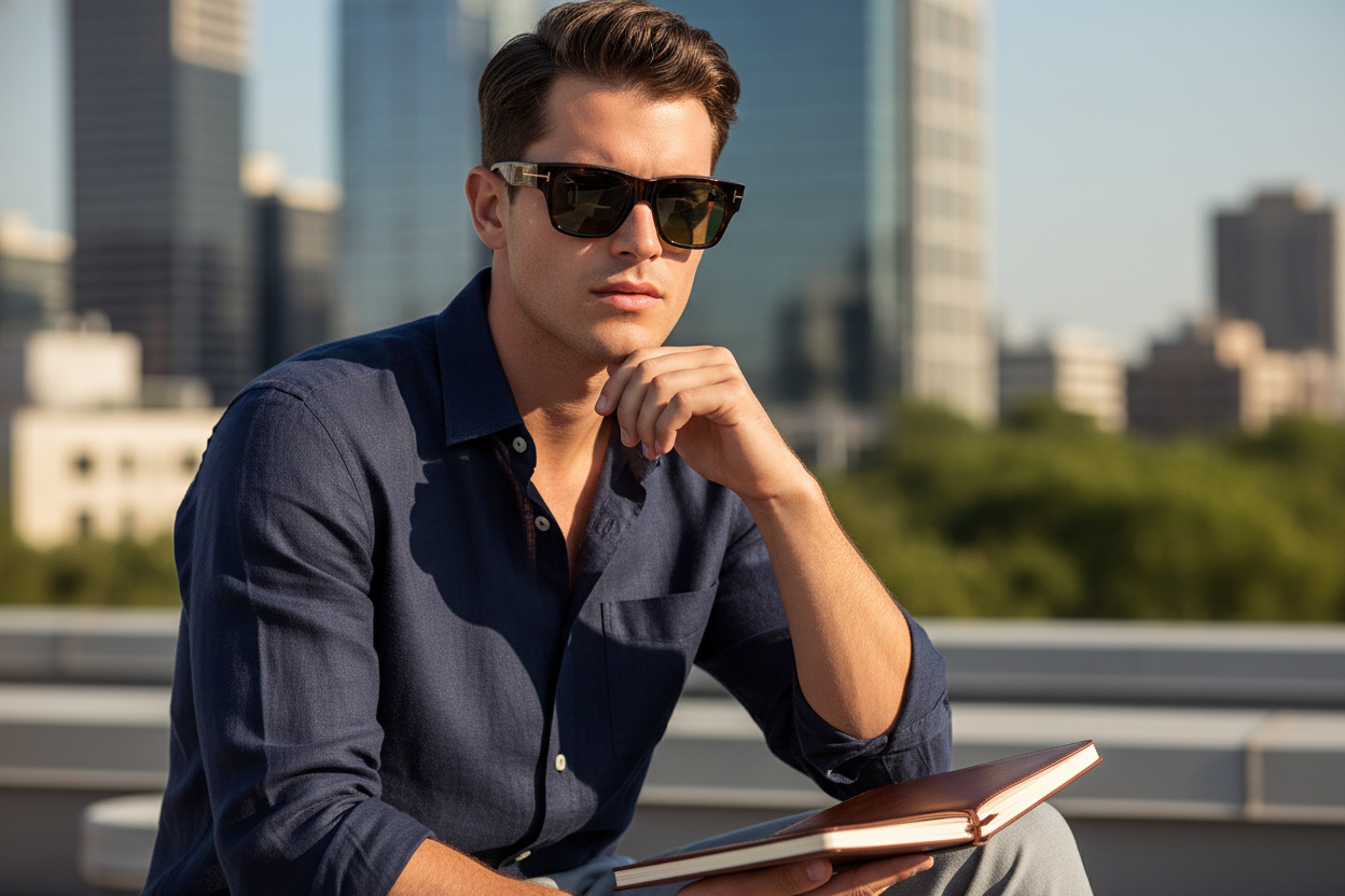 Widok z przodu Tom Ford CAINE-02 (FT1280 - 52N)