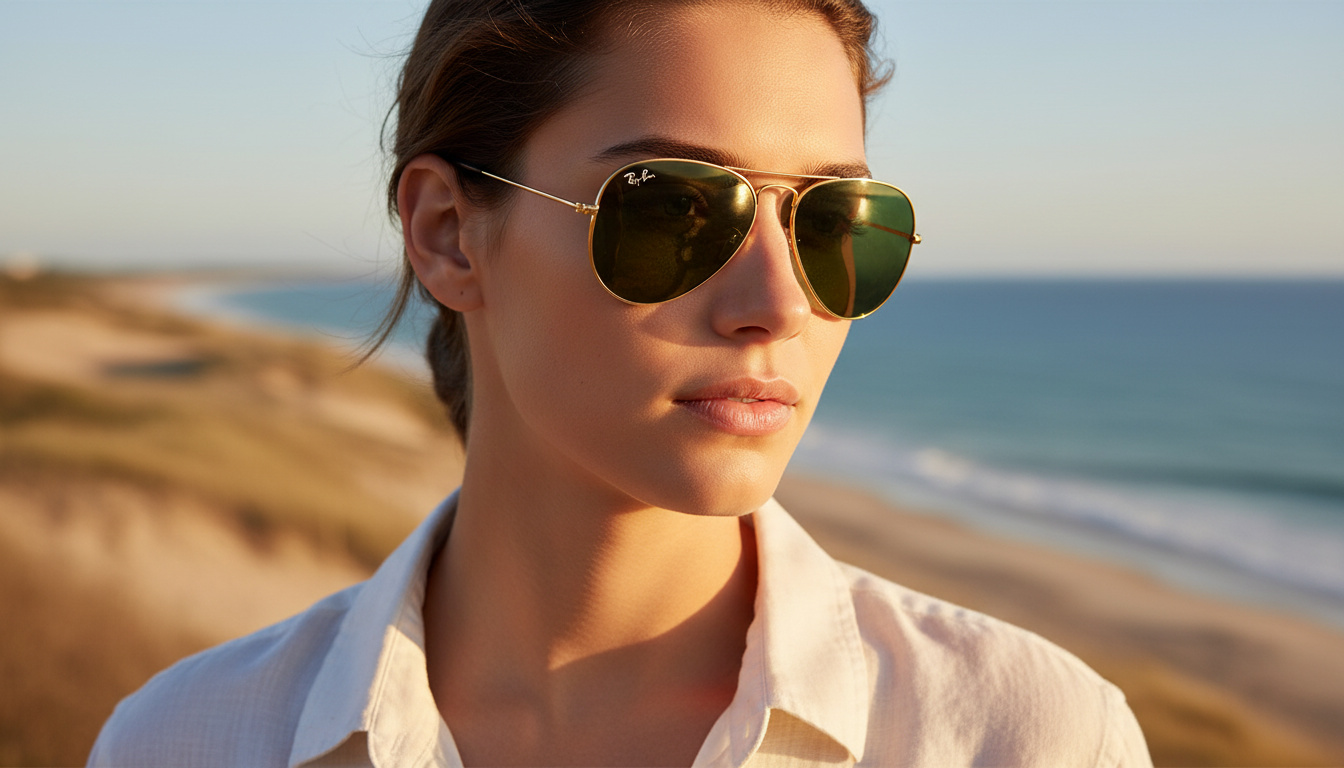Widok z przodu Ray-Ban AVIATOR LARGE METAL (RB3025 - 001)