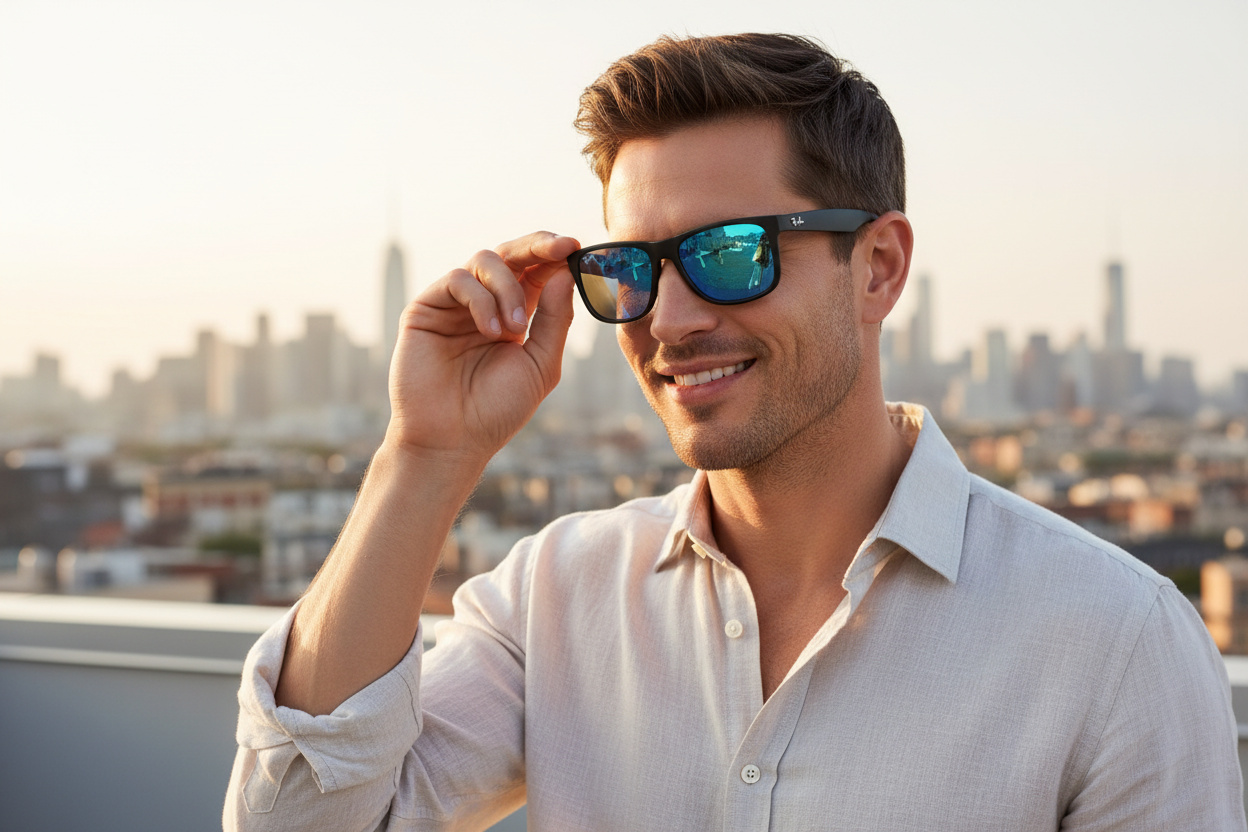 Widok z przodu Ray-Ban JUSTIN (RB4165 - 622/55)