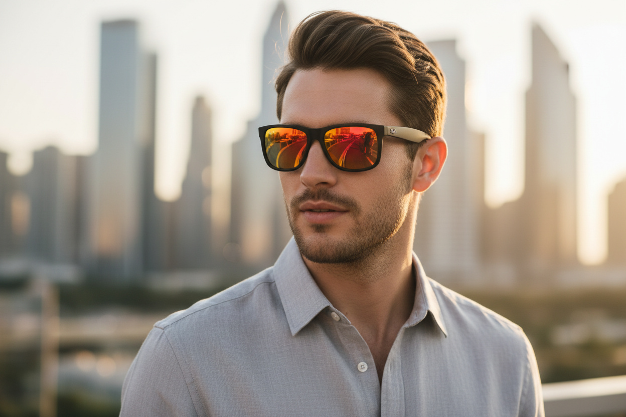 Widok z przodu Ray-Ban JUSTIN (RB4165 - 622/6Q)