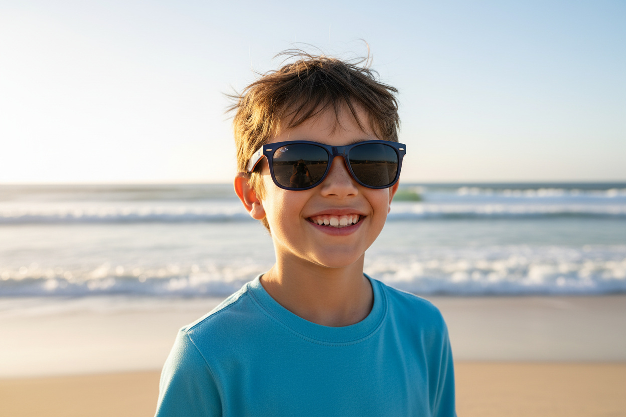 Widok z przodu Ray-Ban Kids JUNIOR NEW WAYFARER (RJ9052S - 178/80)