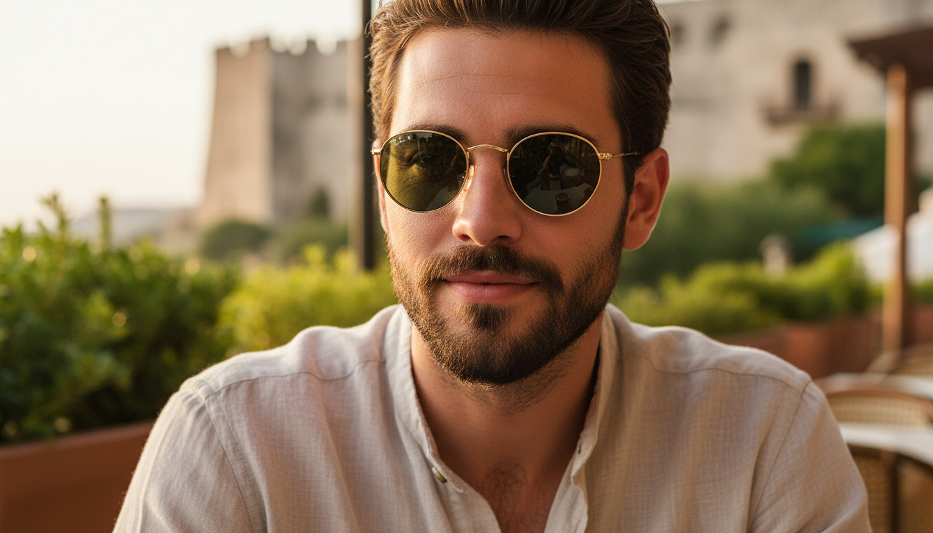 Widok z przodu Ray-Ban ROUND METAL (RB3447 - 112/58)
