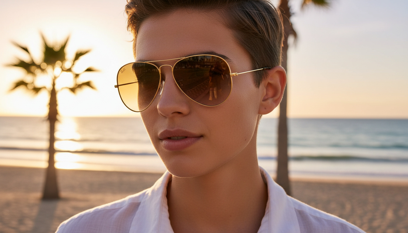 Widok z przodu Ray-Ban AVIATOR LARGE METAL (RB3025 - 001/51)