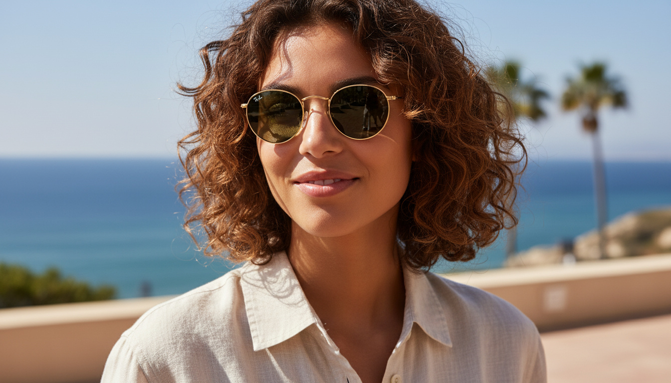Widok z przodu Ray-Ban ROUND METAL (RB3447 - 001)