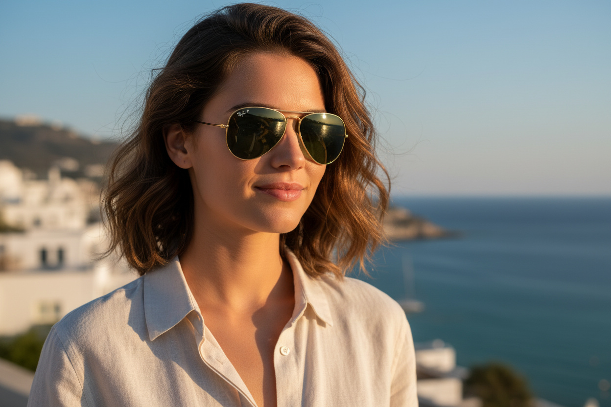 Widok z przodu Ray-Ban AVIATOR LARGE METAL (RB3025 - 001/58)