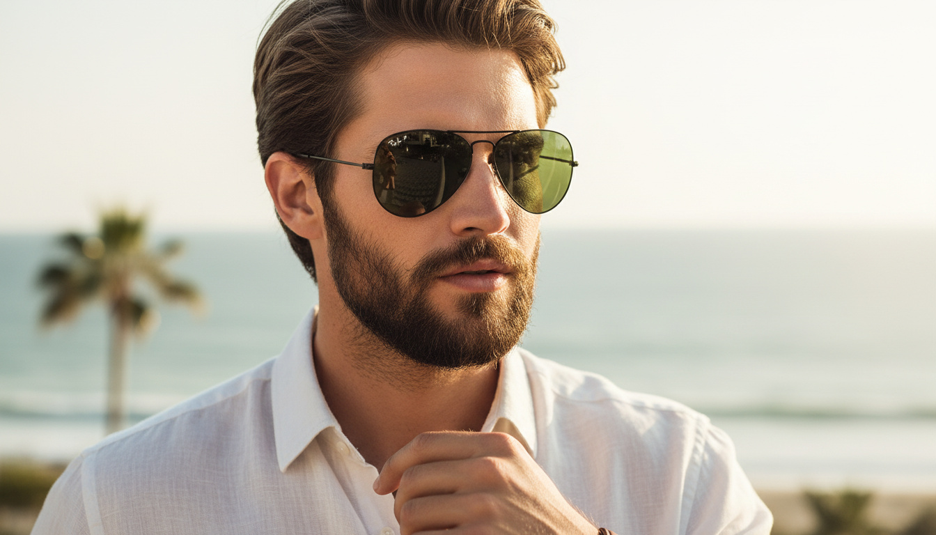Widok z przodu Ray-Ban AVIATOR LARGE METAL (RB3025 - 002/58)