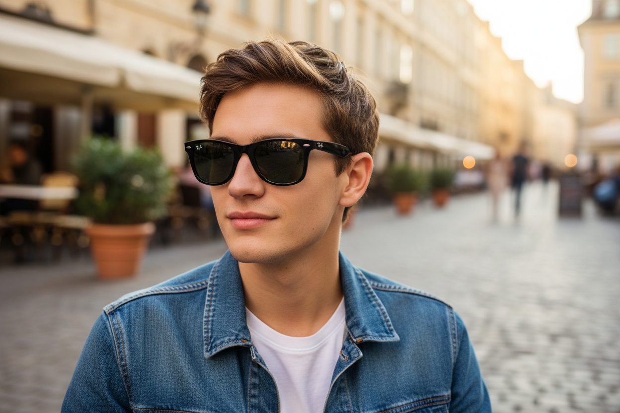 Widok z przodu Ray-Ban WAYFARER (RB2140 - 901)