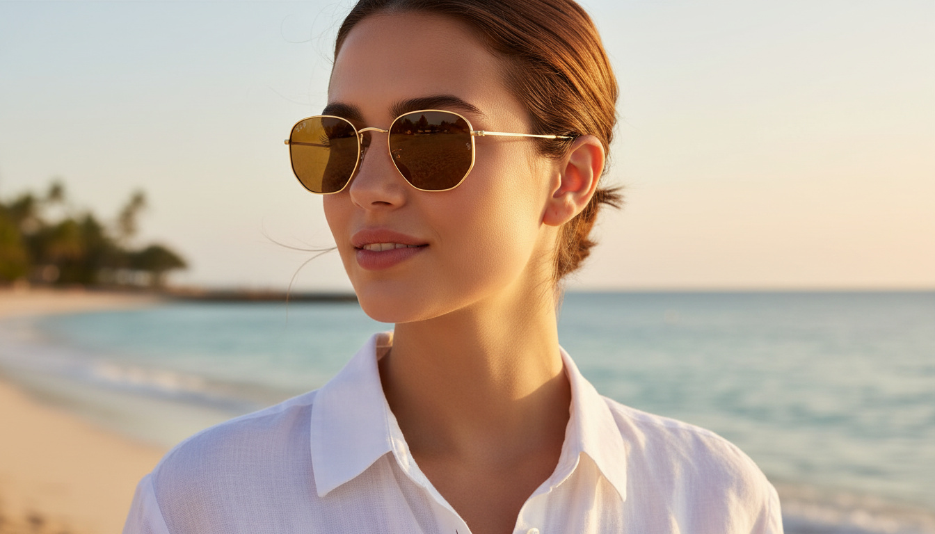 Widok z przodu Ray-Ban HEXAGONAL (RB3548N - 001/57)