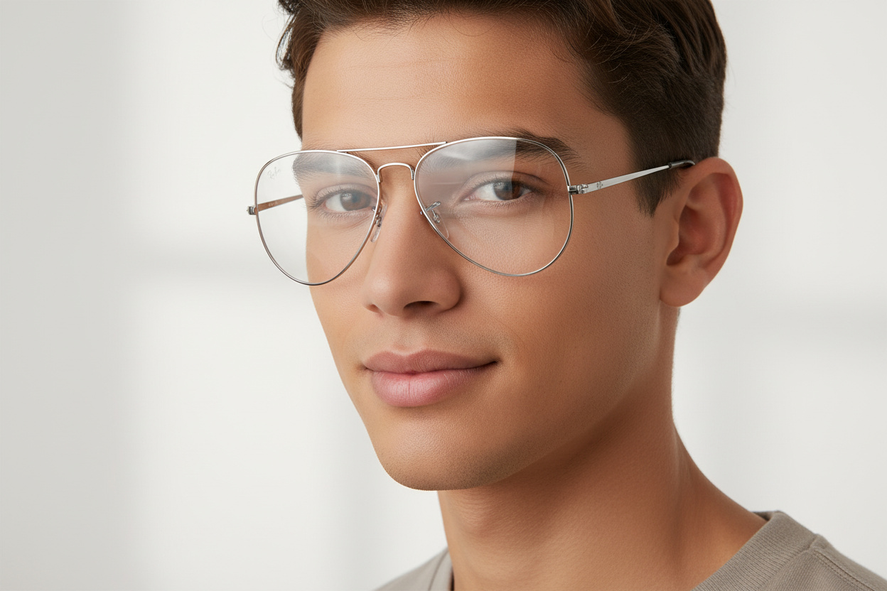 Widok z przodu Ray-Ban AVIATOR (RX6489 - 2501)