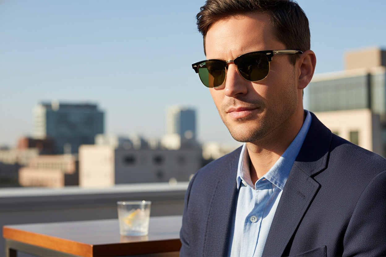 Widok z przodu Ray-Ban CLUBMASTER (RB3016 - 901/58)