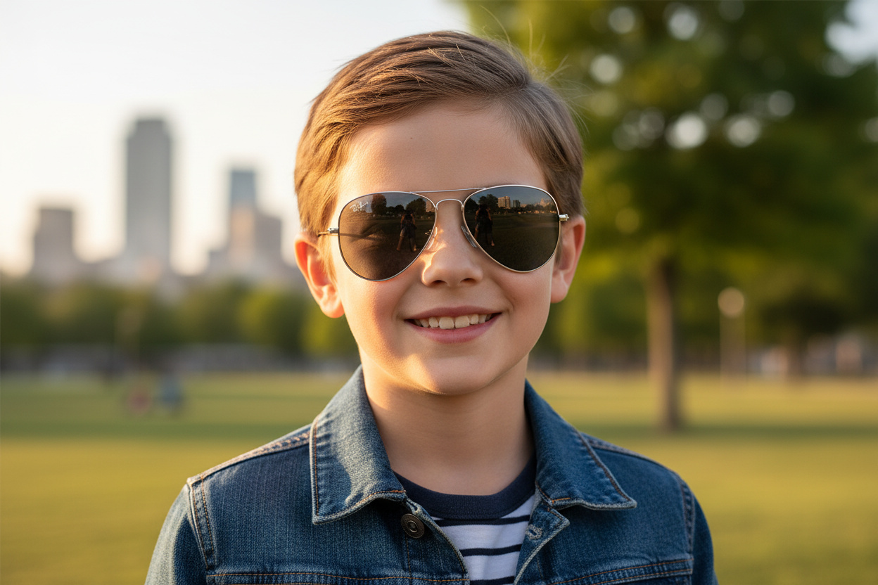 Widok z przodu Ray-Ban Kids JUNIOR AVIATOR (RJ9506S - 212/6G)