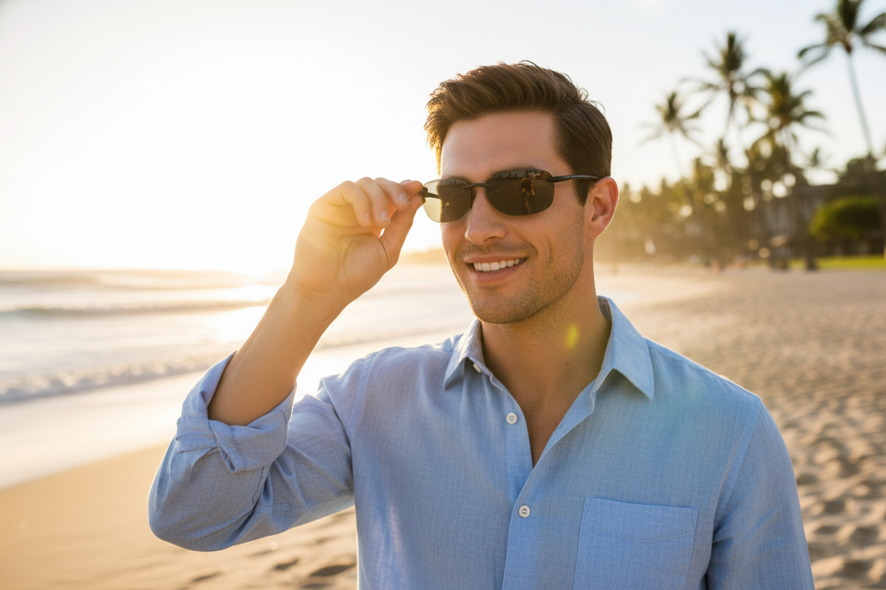 Widok z przodu Maui Jim Sandy Beach (408-02)