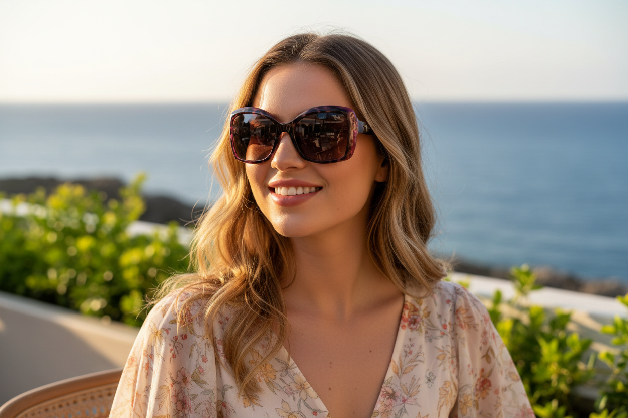 Widok z przodu Maui Jim Orchid (R735-12B)