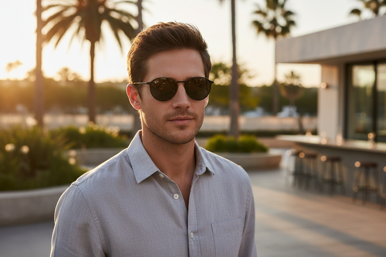 Widok z przodu Ray-Ban ROUND METAL (RB3447N - 002/71)
